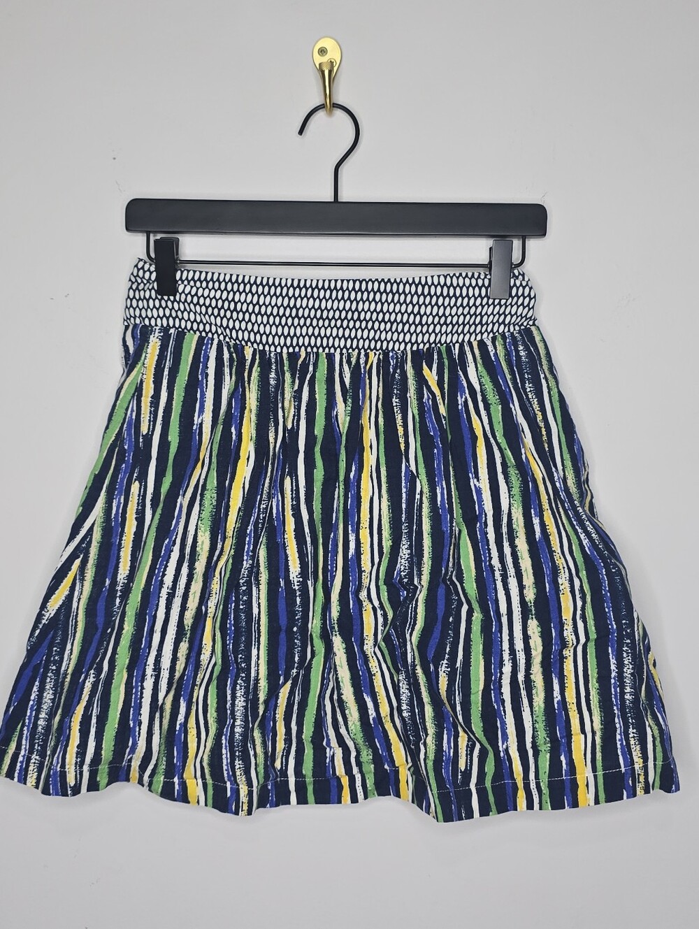 Anthropologie Porridge Abstract Striped Mini Skirt Size 0